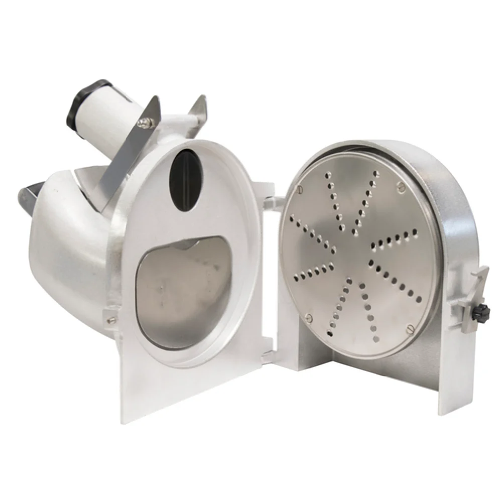 American Eagle Food Machinery AE-VS12NH-M-SK Vegetable Processor Attachment Head Cast Aluminum Dual Hopper With Matte Finish American Eagle Food Machinery AE-VS12NH-M-SK Vegetable Processor Attachment Head Cast Aluminum Dual Hopper With Matte Finish