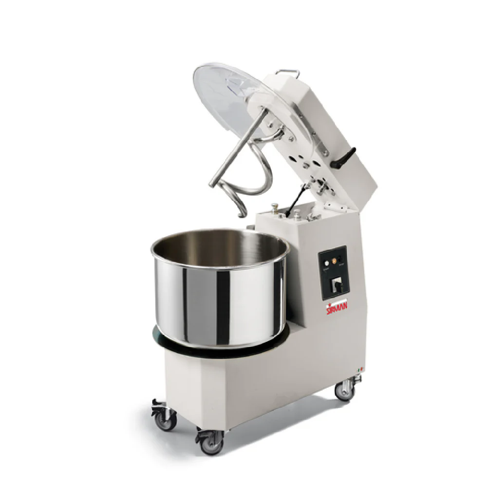 Sirman 40875866T HERCULES 50 TA TIMER 2V Spiral Dough Mixer 55 Qt. Removable Stainless Steel Bowl Sirman 40875866T HERCULES 50 TA TIMER 2V Spiral Dough Mixer 55 Qt. Removable Stainless Steel Bowl