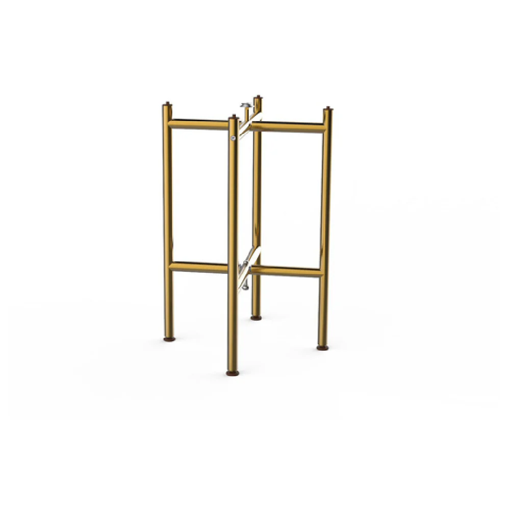 Steelite MGSCLXBR0101 30 Inch Cross Base Metal Table Base Brushed Brass Finish