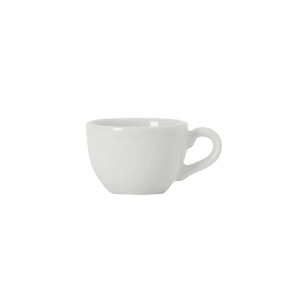Tuxton BPF-0301 3 Oz Cappuccino Cup Porcelain White Non-Stackable