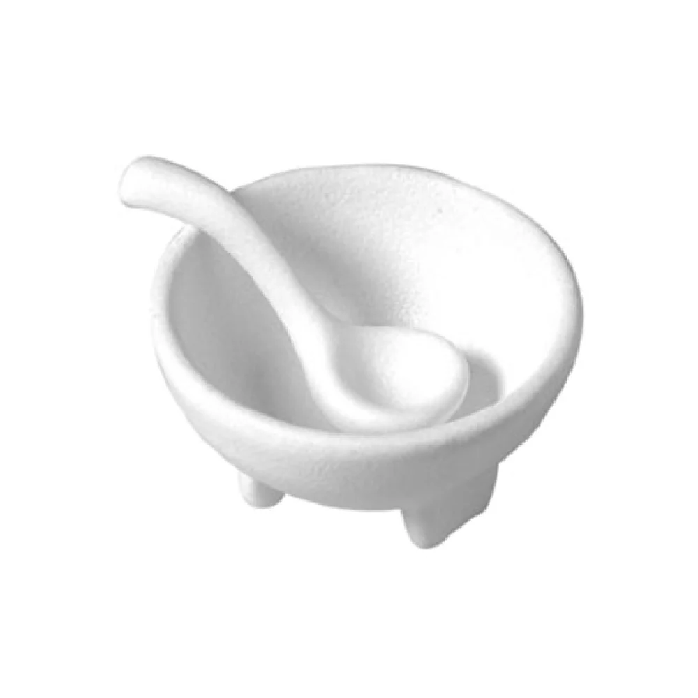 GET Enterprises MJS02BB 18-2/3 Oz. Molcajete Salsa Dish Cast Aluminum Black