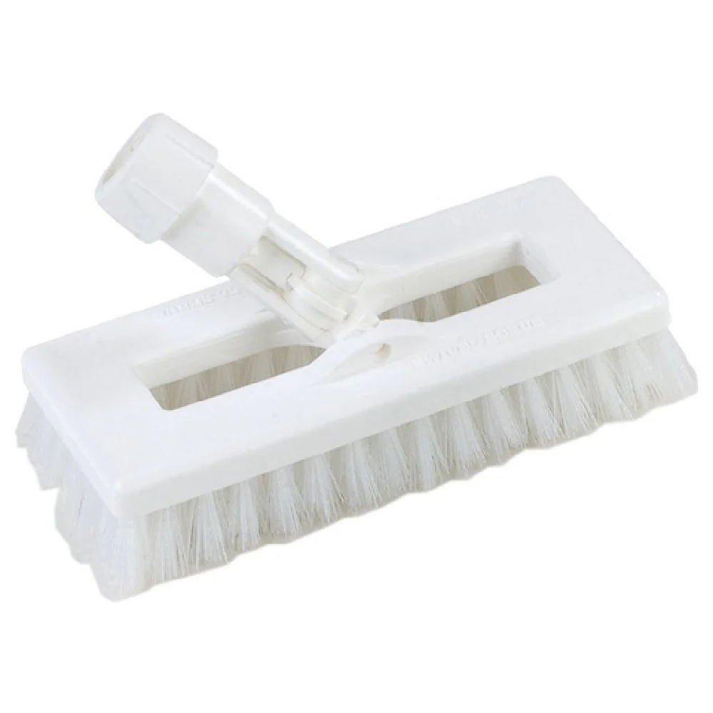 Carlisle 3638831EC03 8 Inch Floor Brush Head Polyester Bristles Black with Swivel