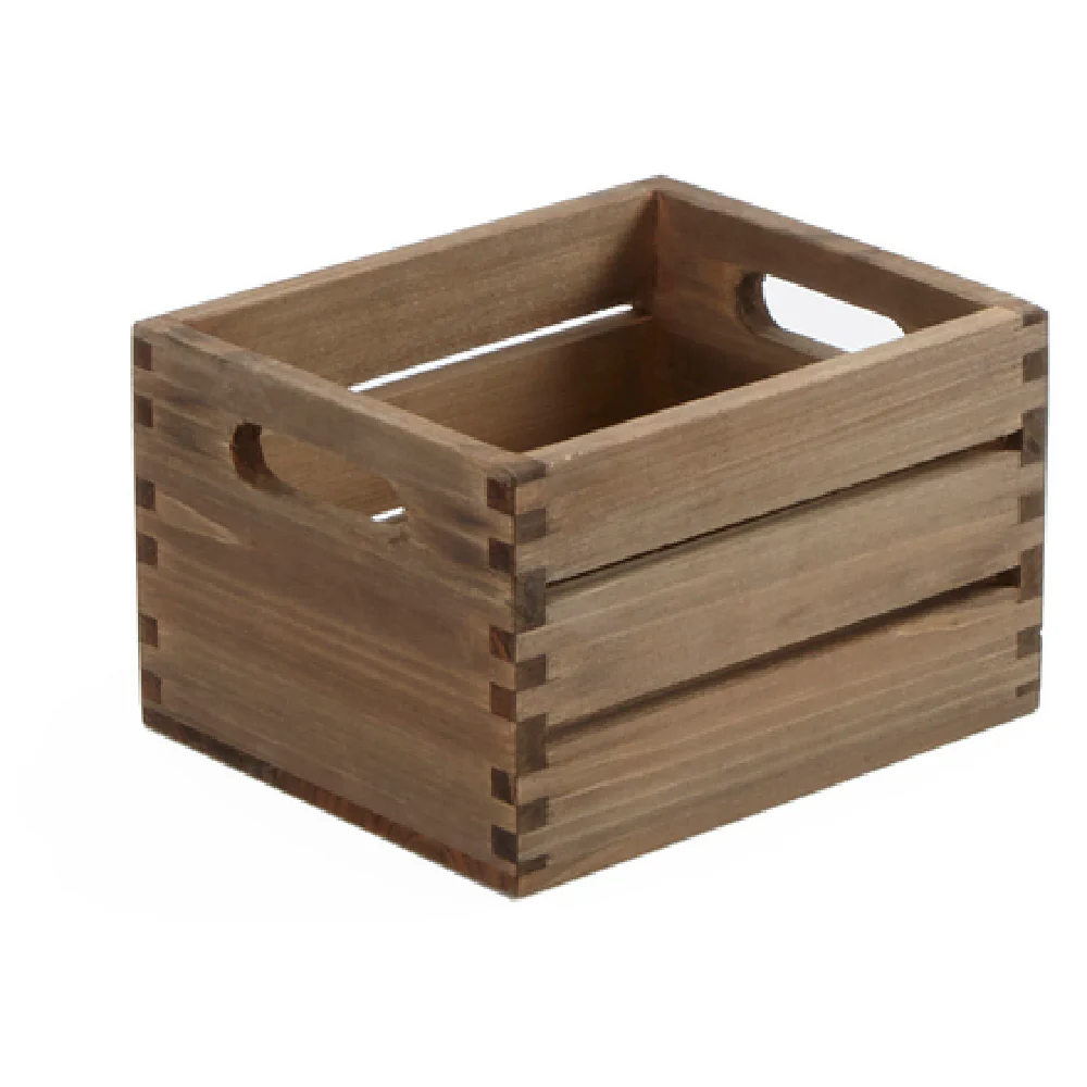 American Metalcraft WCV7 7-1/2 Inch Wood Vintage Caddy Condiment Organizer