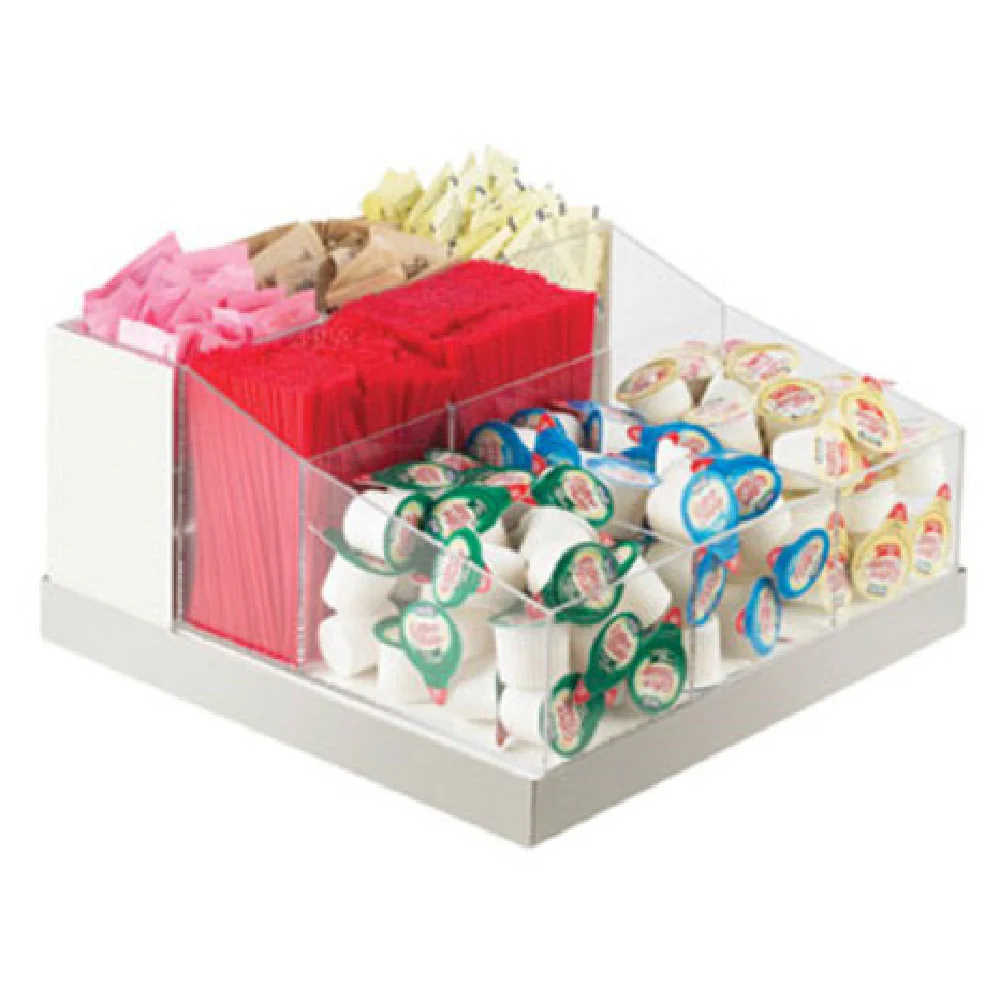Cal Mil 3009-55 12-1/4 Inch Luxe Condiment Organizer Acrylic 9 Bins