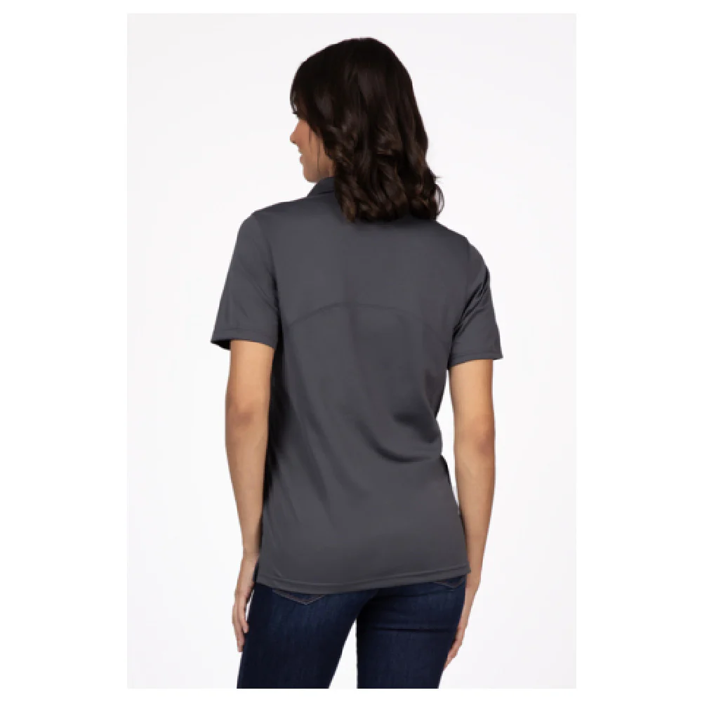 Chef Works Z650W-IGY-M Women's Polo Shirt 27 Inch 100 Percent Polyester Gray Chef Works Z650W-IGY-M Women's Polo Shirt 27 Inch 100 Percent Polyester Gray