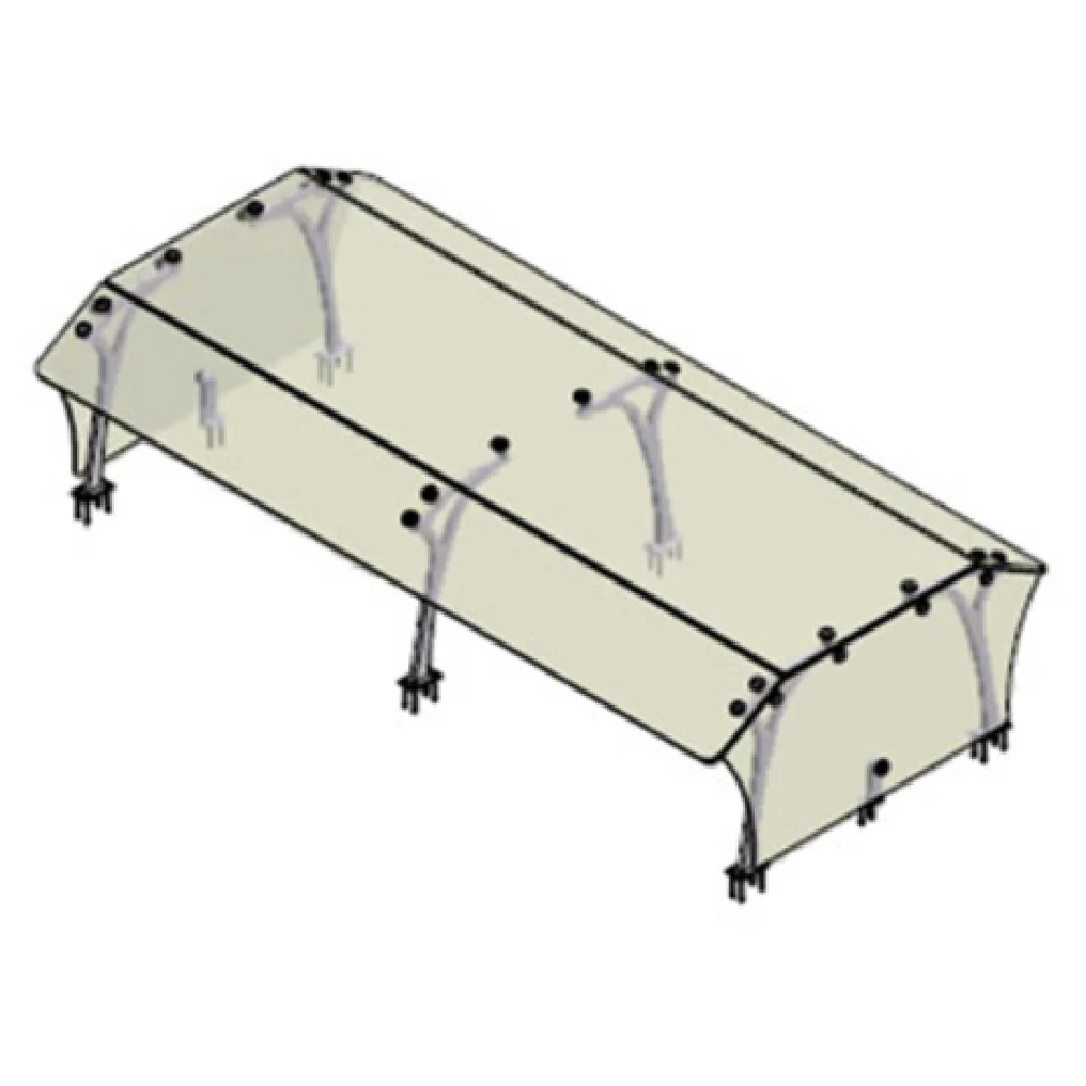 Atlas Metal VGG7-DS-4 62-3/4 Inch Double-sided Sneeze Guard with Top Shelf Atlas Metal VGG7-DS-4 62-3/4 Inch Double-sided Sneeze Guard with Top Shelf