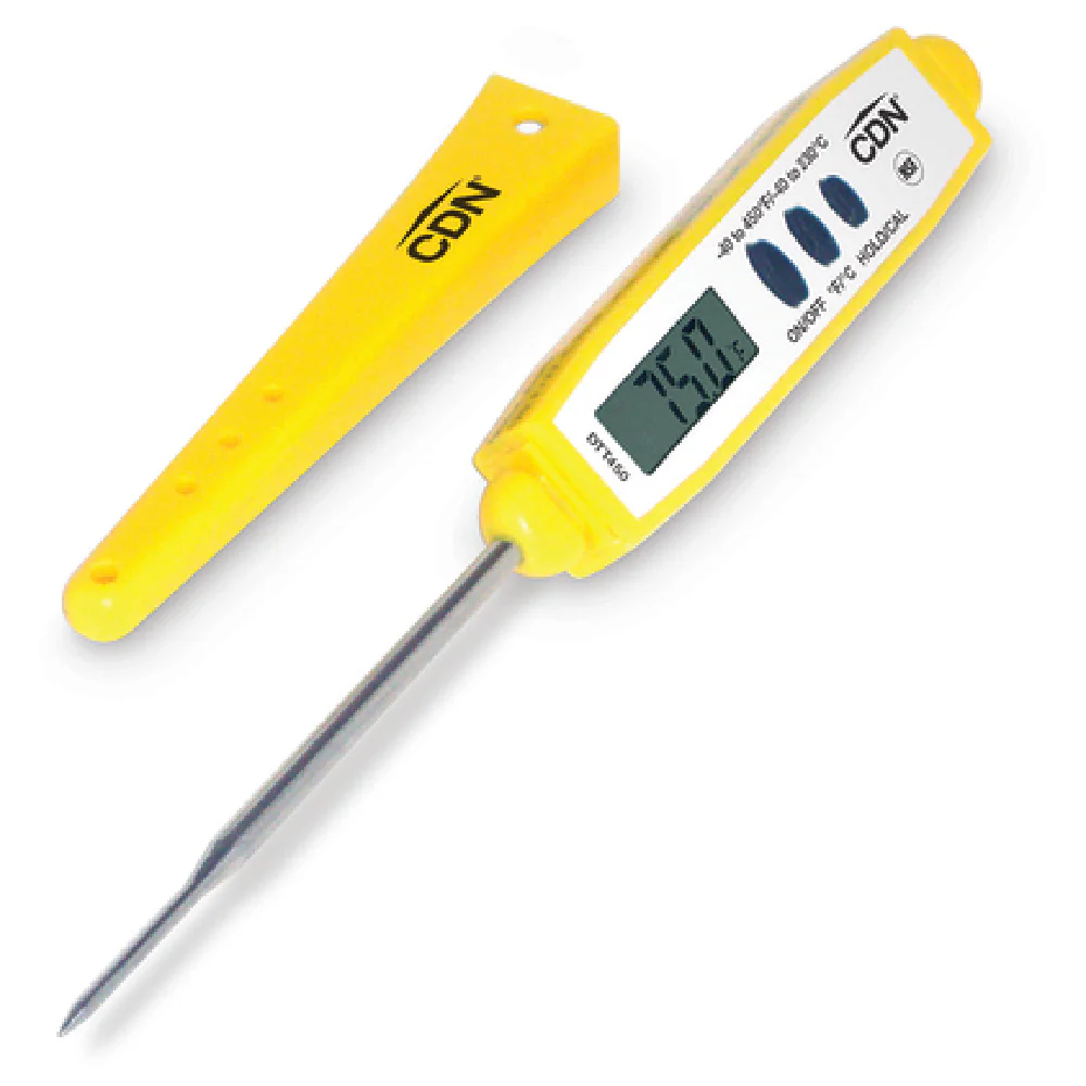 CDN DTT450 Pocket Thermometer -40 to +450F 2-3/4 Inch Stem Stainless Steel Yellow