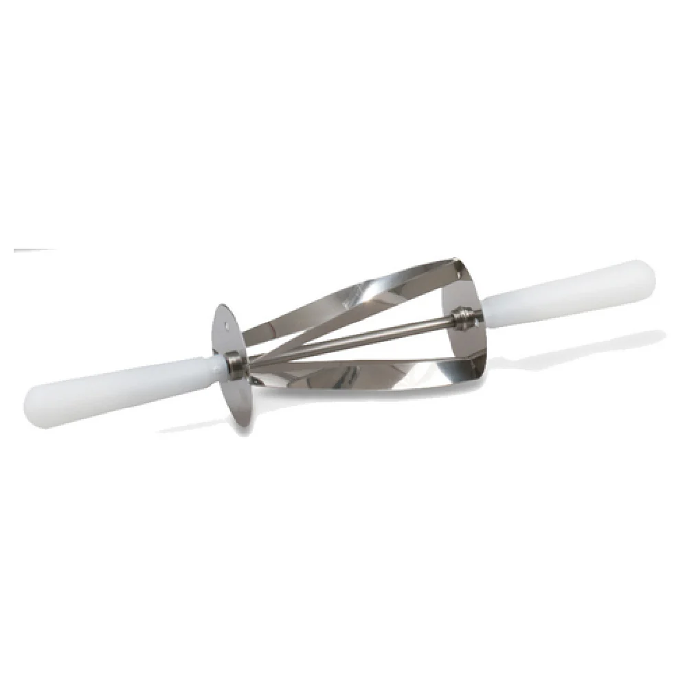 JB Prince B624 B Croissant Cutter 4-1/2 Inch Diameter Stainless Steel White Plastic Handles