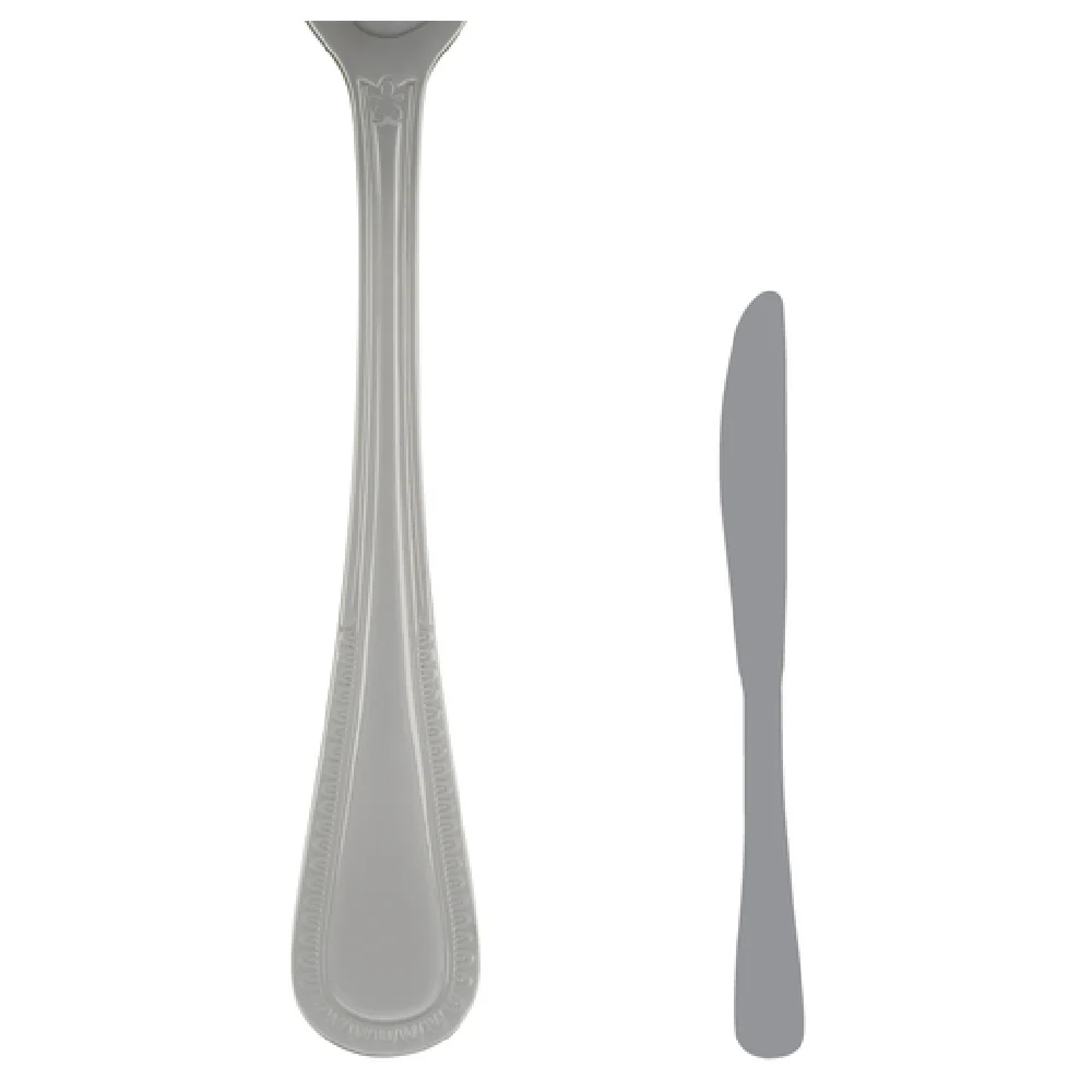 Steelite 5711SX045 7-1/4 Inch Butter Knife 13/0 Stainless Steel with Ergonomic Grip