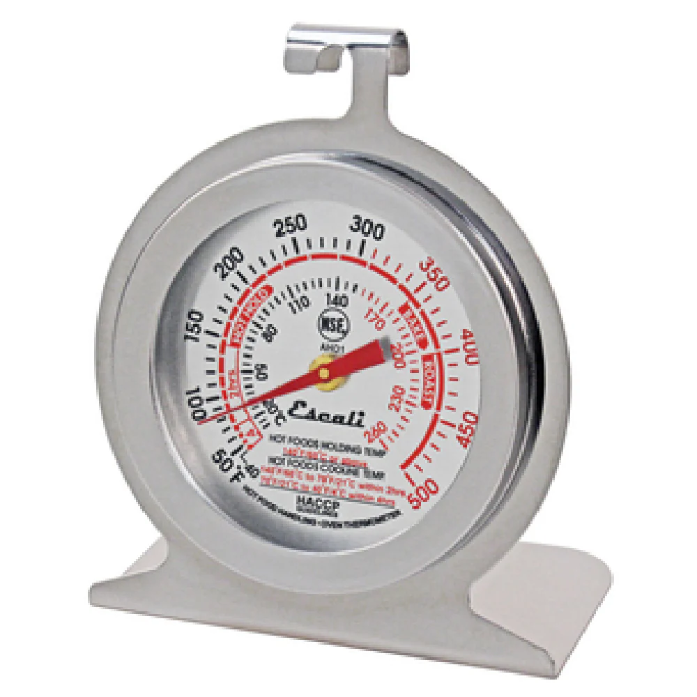 Carlisle THDLOV Oven Thermometer 2-1/2 Inch Dial Stainless Steel with HACCP Reminder