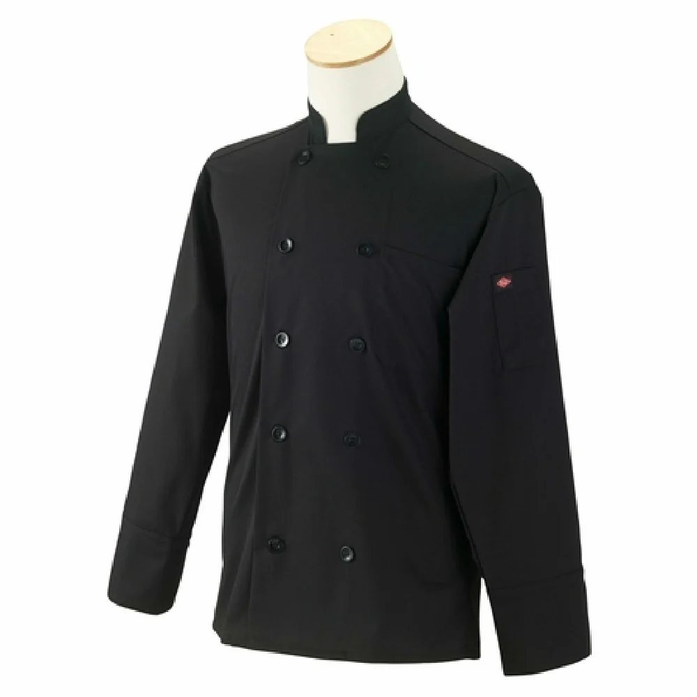 John Ritzenthaler Company RZCOATBK1X XL Chef Coat Black Cotton poly Twill with Pockets