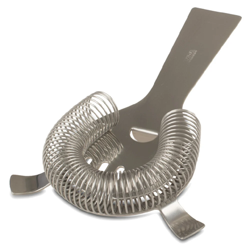 JB Prince 1200 6-1/4 Inch Cocktail Strainer with 2 Prongs and 7 Slot Coil Stainless Steel