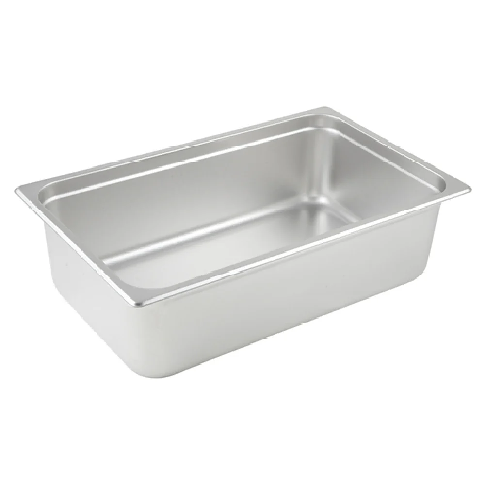 Winco SPJP-106 20-3/4 Inch Full Size Steam Table Pan 23 Gauge Stainless Steel Anti-Jamming