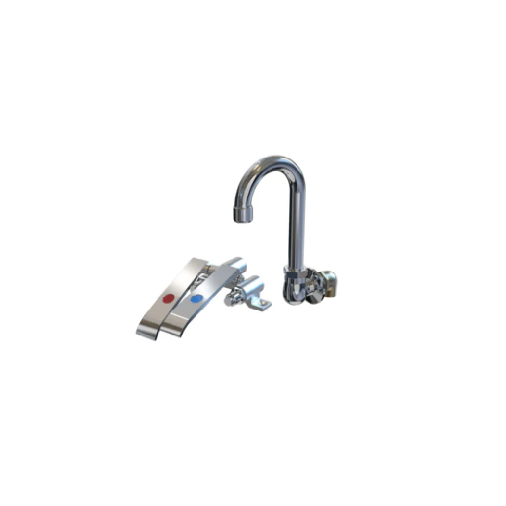 NBR Equipment P5K2-WS3G 3-1/2 Inch Gooseneck Knee Valve Faucet Lead Free