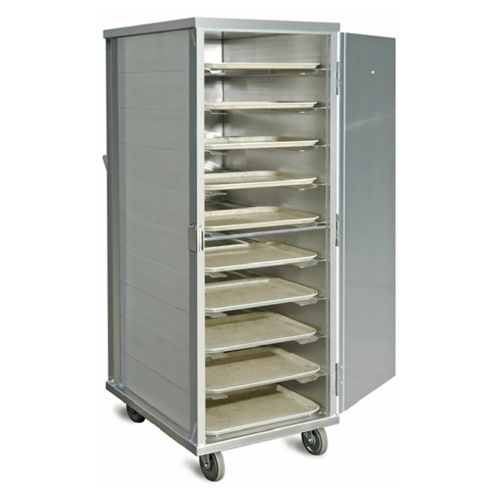 Dinex DXPAL2T1DPT18 24 Inch Tray Delivery Cart Pass-through Aluminum with Swivel Casters