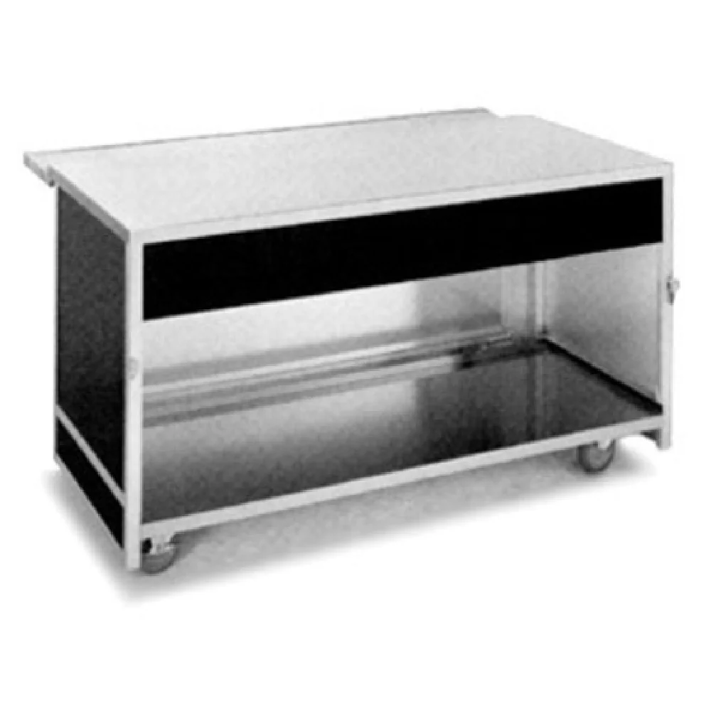 Atlas Metal BLU-1 24 Inch Utility Unit Serving Counter Mobile Modular Design Stainless Steel Top with Open Cabinet Base