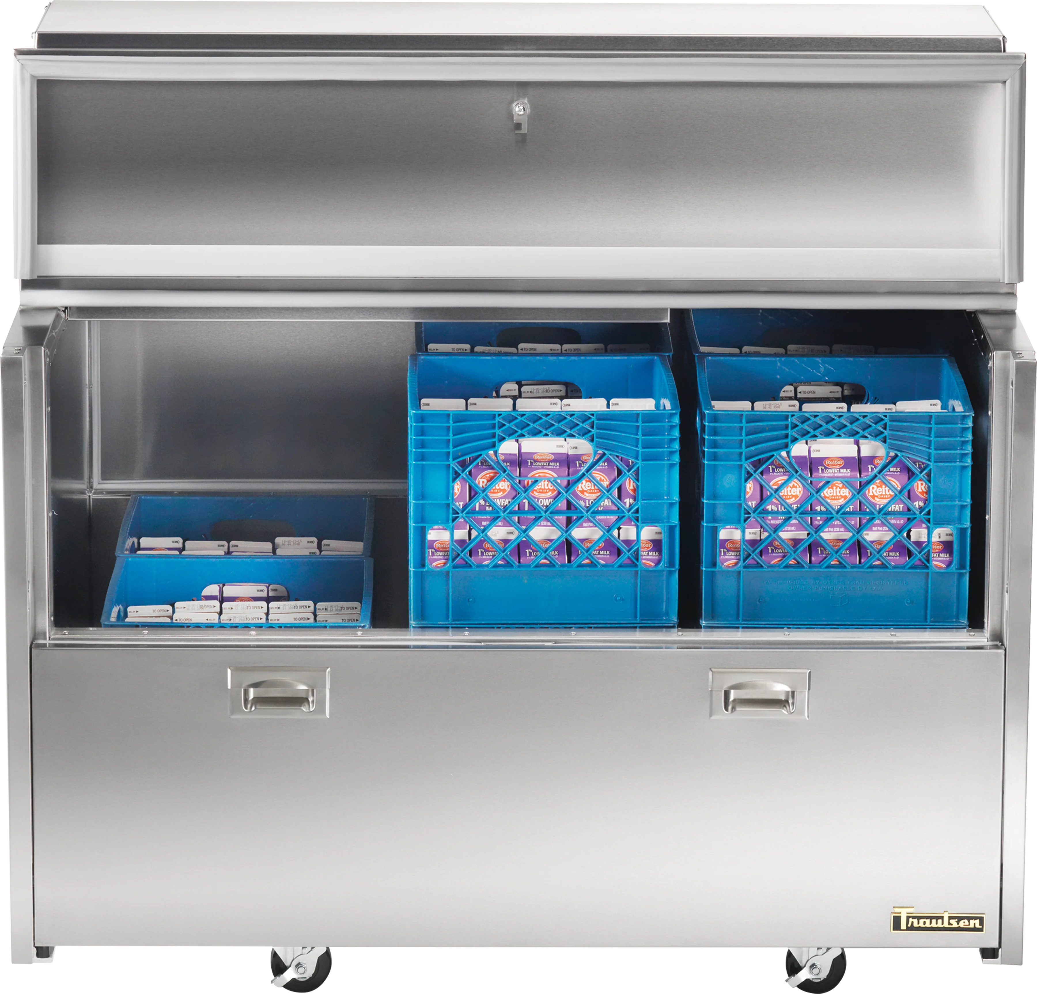 Traulsen RMC58D6 58 Inch Forced-Air Milk Cooler with Dual Sliding Doors Traulsen RMC58D6 58 Inch Forced-Air Milk Cooler with Dual Sliding Doors