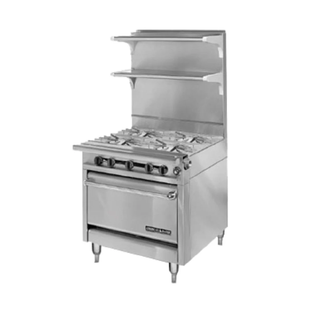 American Range HD34-4-O_NAT 34 Inch Heavy Duty Gas Range with 4 Burners 148000 BTU