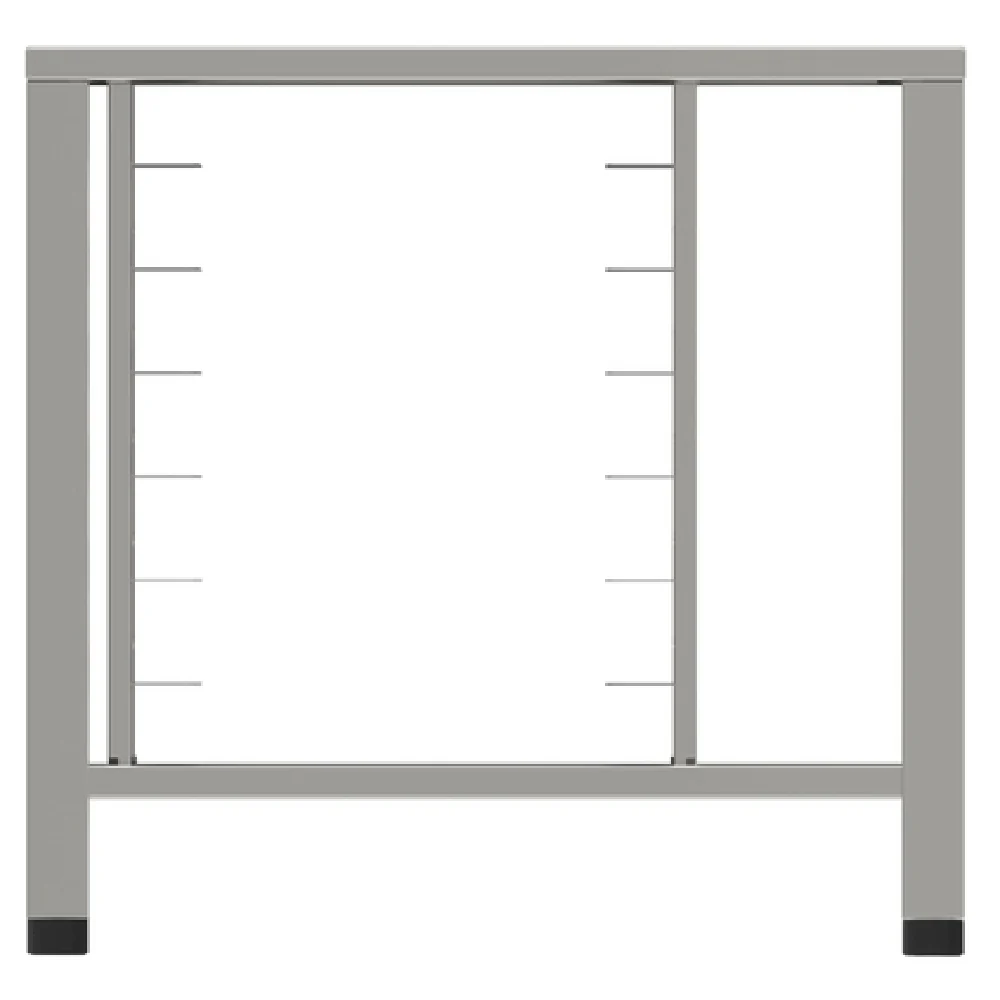 Tecnoeka EKTAS 464 32 Inch Stainless Steel Table with Supports for Six Trays