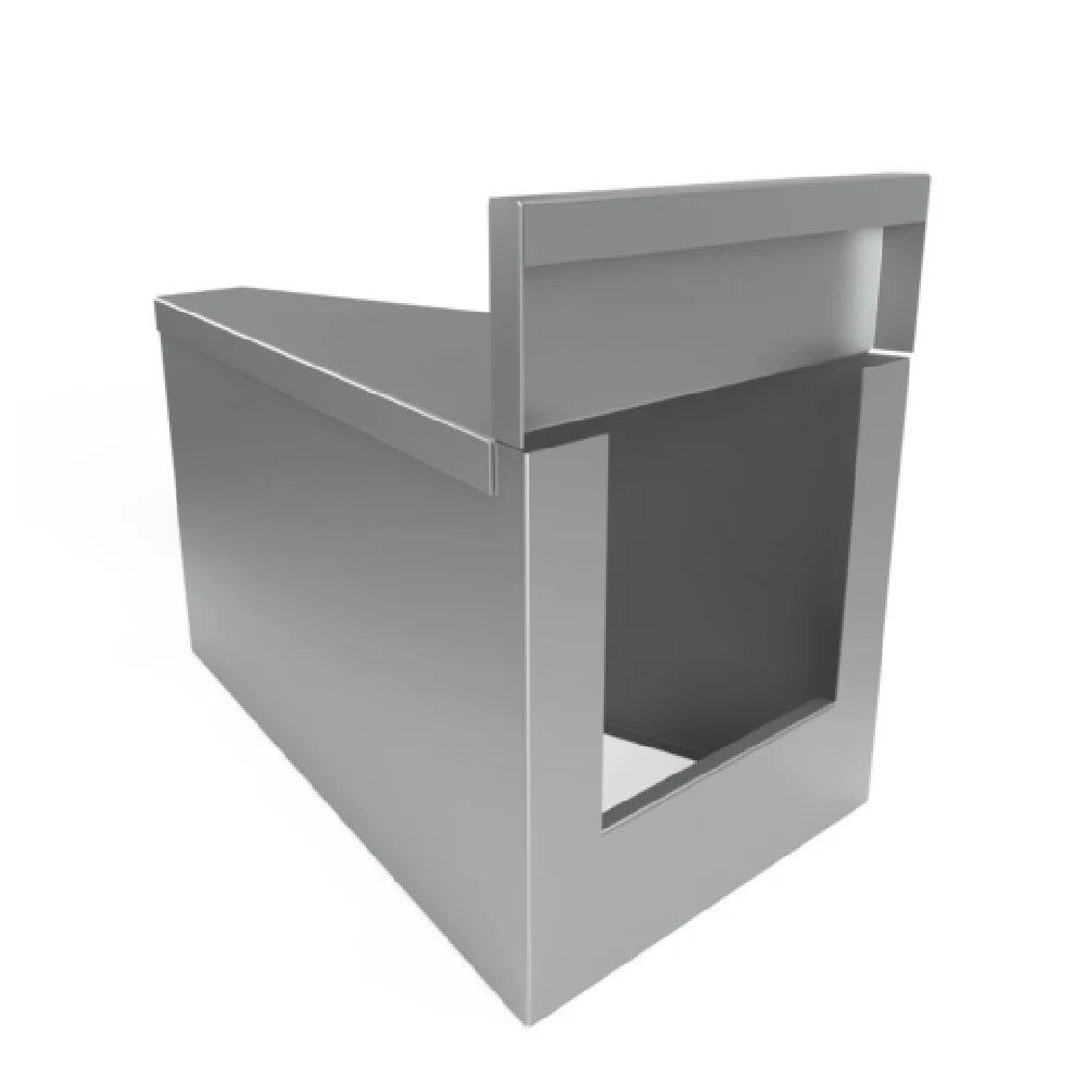 BK Resources UAF-I-2521 21 Inch Underbar Corner Filler 25 Degree Stainless Steel with 4 Inch Riser BK Resources UAF-I-2521 21 Inch Underbar Corner Filler 25 Degree Stainless Steel with 4 Inch Riser