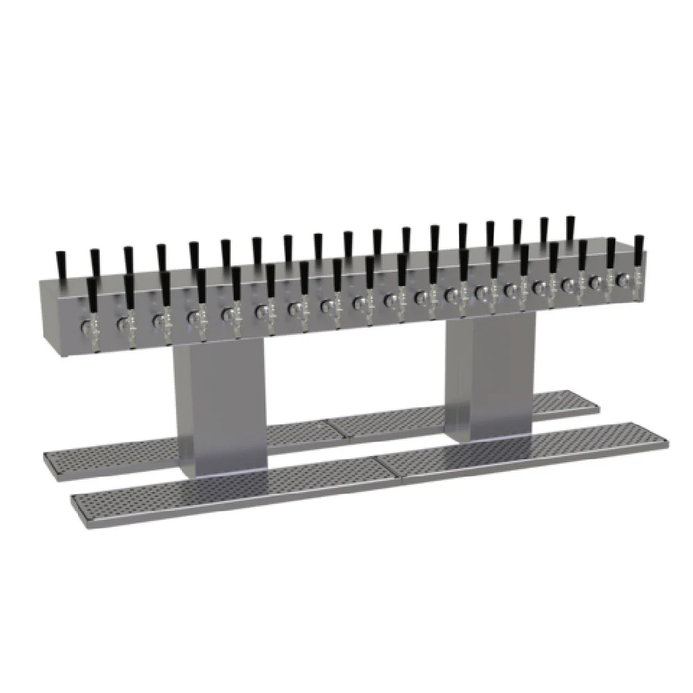 Glastender DT-36-SSR 56 Inch Draft Dispensing Tower Glycol Cooled Countertop Stainless Steel with 36 Faucets