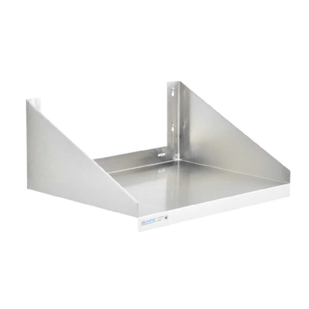 Olympic JMS1824SS 24 Inch Fabricated Microwave Wall Shelf 18 Gauge Stainless Steel Olympic JMS1824SS 24 Inch Fabricated Microwave Wall Shelf 18 Gauge Stainless Steel