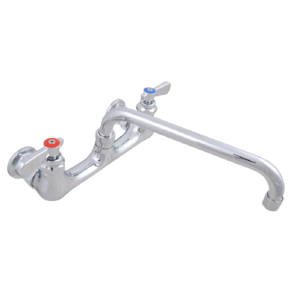 BK Resources BKF-12-G 12 Inch Swing Spout Splash Mount Faucet Lead Free Chrome Finish