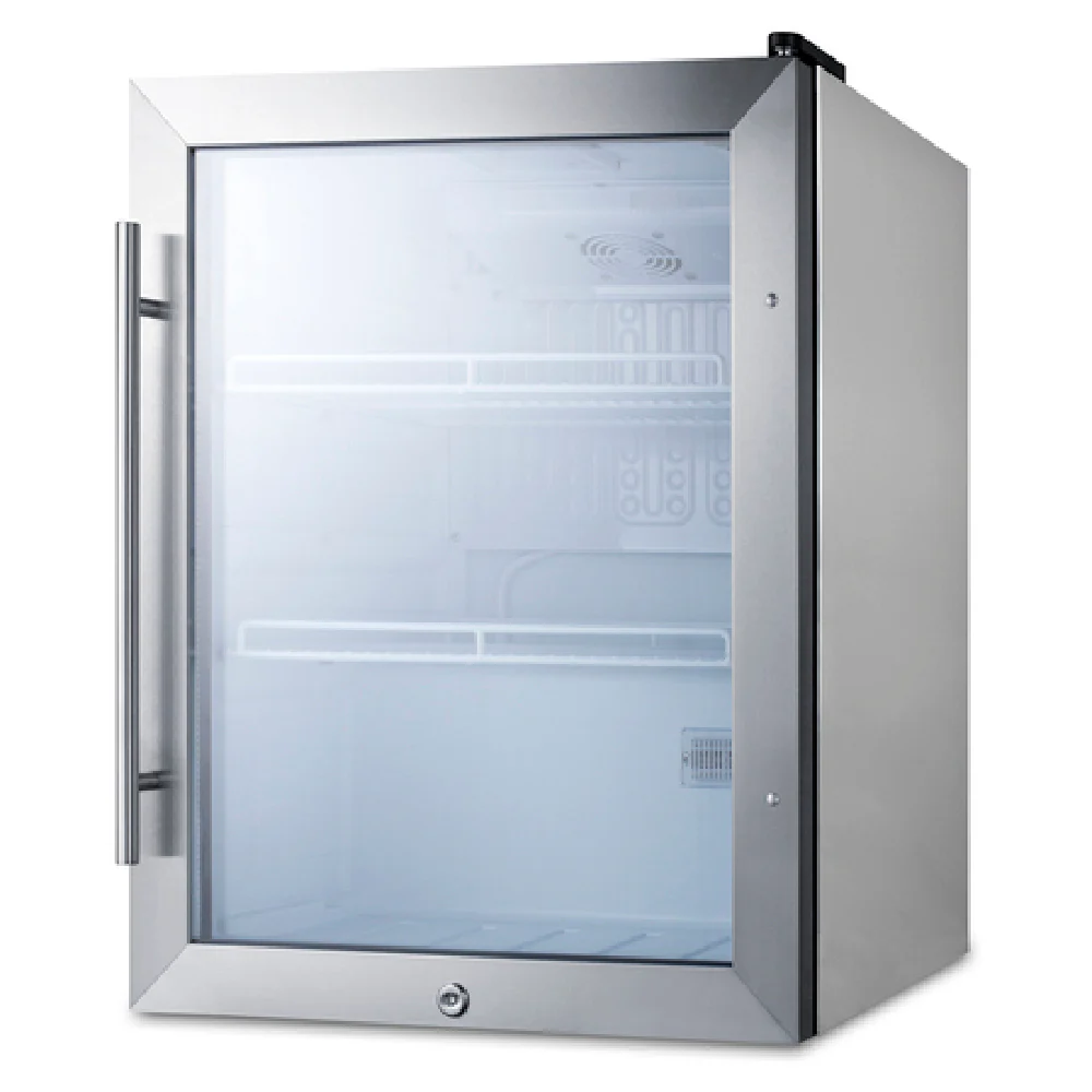 Summit SPR314LOSCSS 19 Inch Outdoor Beverage Cooler Electric Countertop Stainless Steel 2.1 Cu Ft