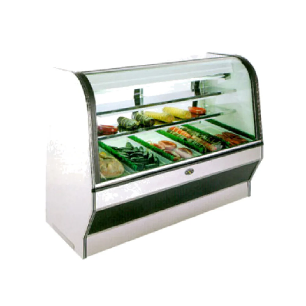 Marc Refrigeration HS-8R 96 Inch Meat Deli Case Remote Stainless Steel Trim with LED Lights