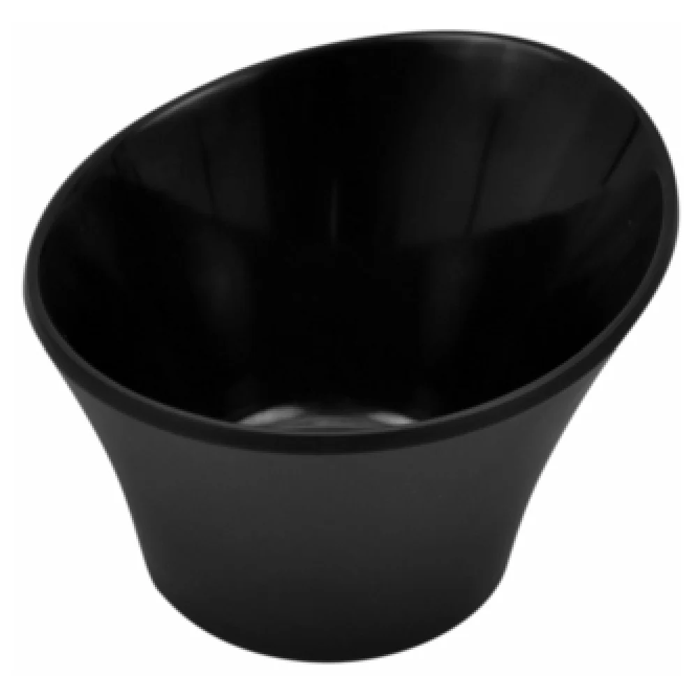 BauscherHepp TB1541M 4 Oz Melamine Bowl Round Slanted Black - 24 Packs