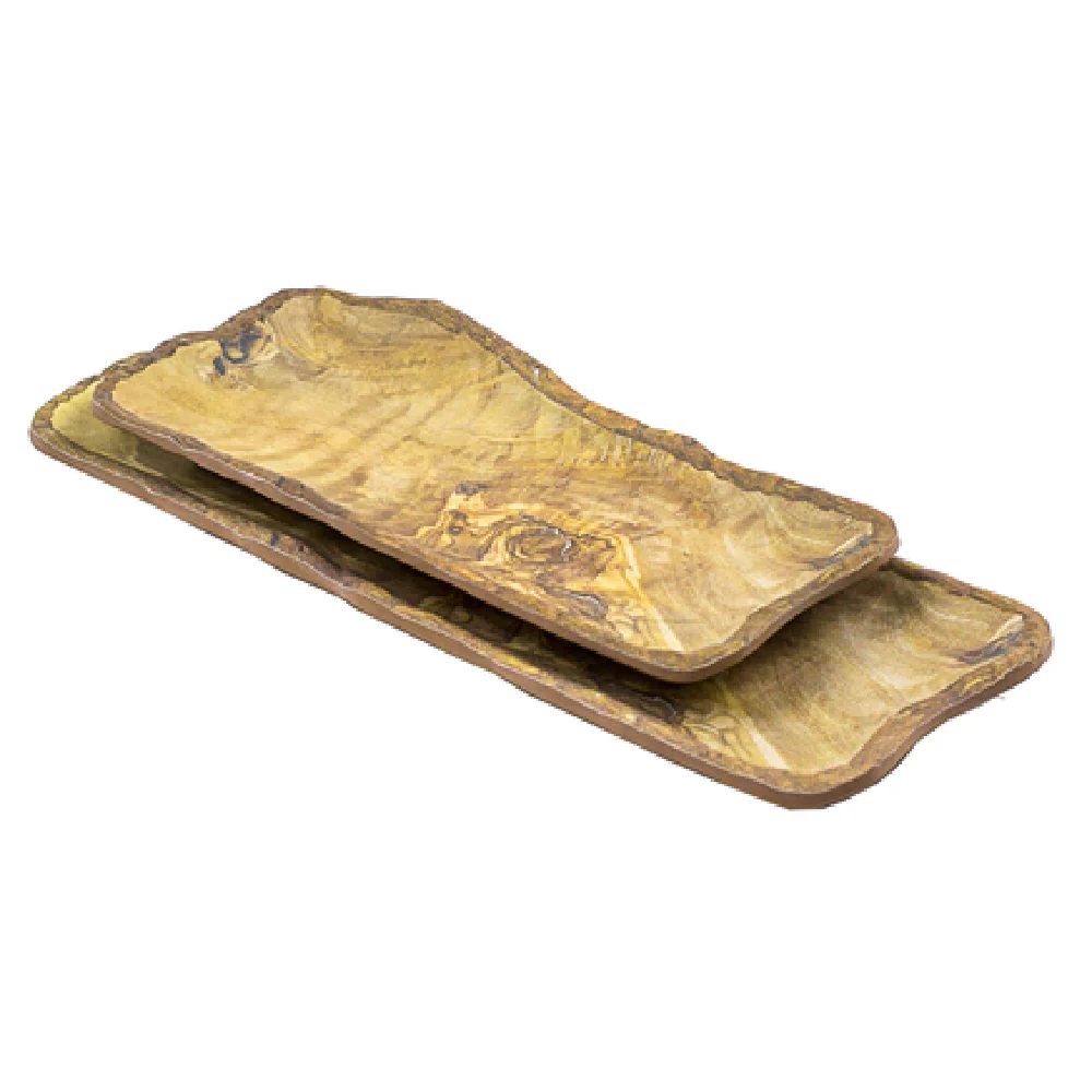 GET Enterprises 15004102036 10-3/5 Inch Oblong Plate Melamine Wood Grain Dishwasher Safe GET Enterprises 15004102036 10-3/5 Inch Oblong Plate Melamine Wood Grain Dishwasher Safe