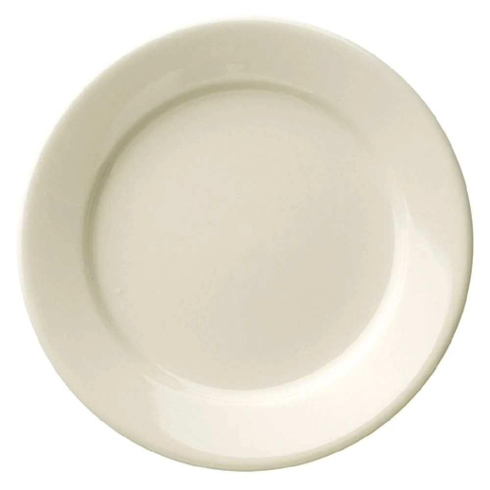 Libbey 740-901-614 6-1/4 Inch Round Plate with Rolled Edge Porcelain Cream White Libbey 740-901-614 6-1/4 Inch Round Plate with Rolled Edge Porcelain Cream White