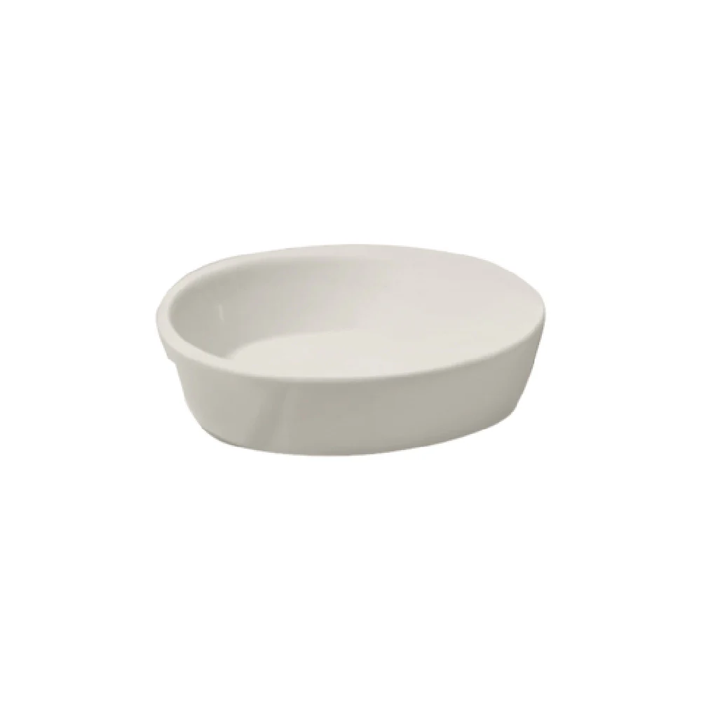 Steelite DCI547W 8 Oz Oval Baking Dish with Lead-Free Ceramic White