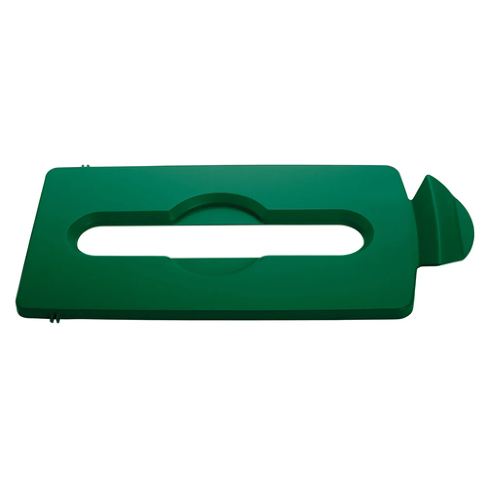 Rubbermaid Commercial Products 2007886 8 Inch Green Slotted Hinged Lid Plastic