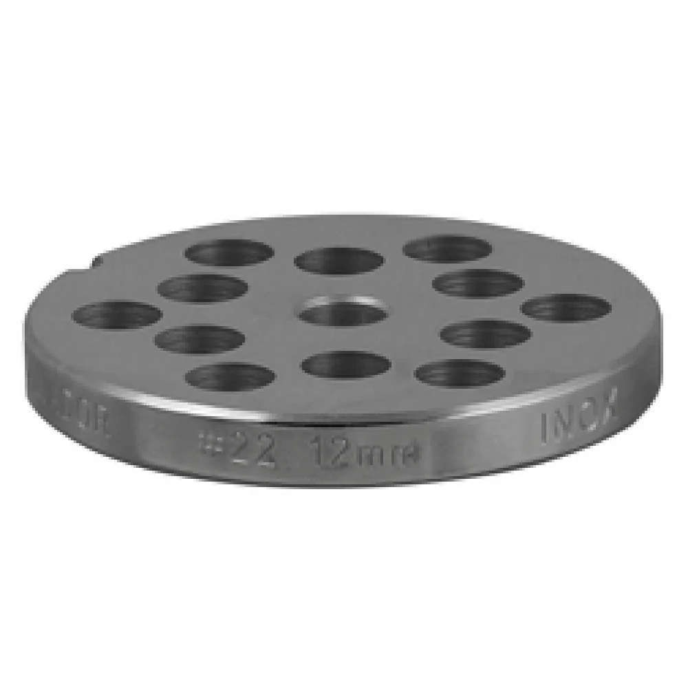 Alfa 22 012 SS 4 Inch Stainless Steel Meat Chopper Plate with 12mm Hole Size Alfa 22 012 SS 4 Inch Stainless Steel Meat Chopper Plate with 12mm Hole Size