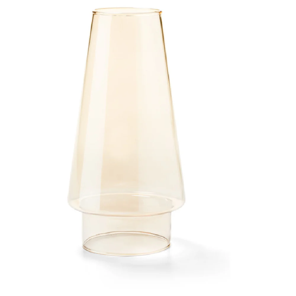 Hollowick 36AL 4 Inch Fitter Globe Conical Glass Amber Lustre Candle Lamp