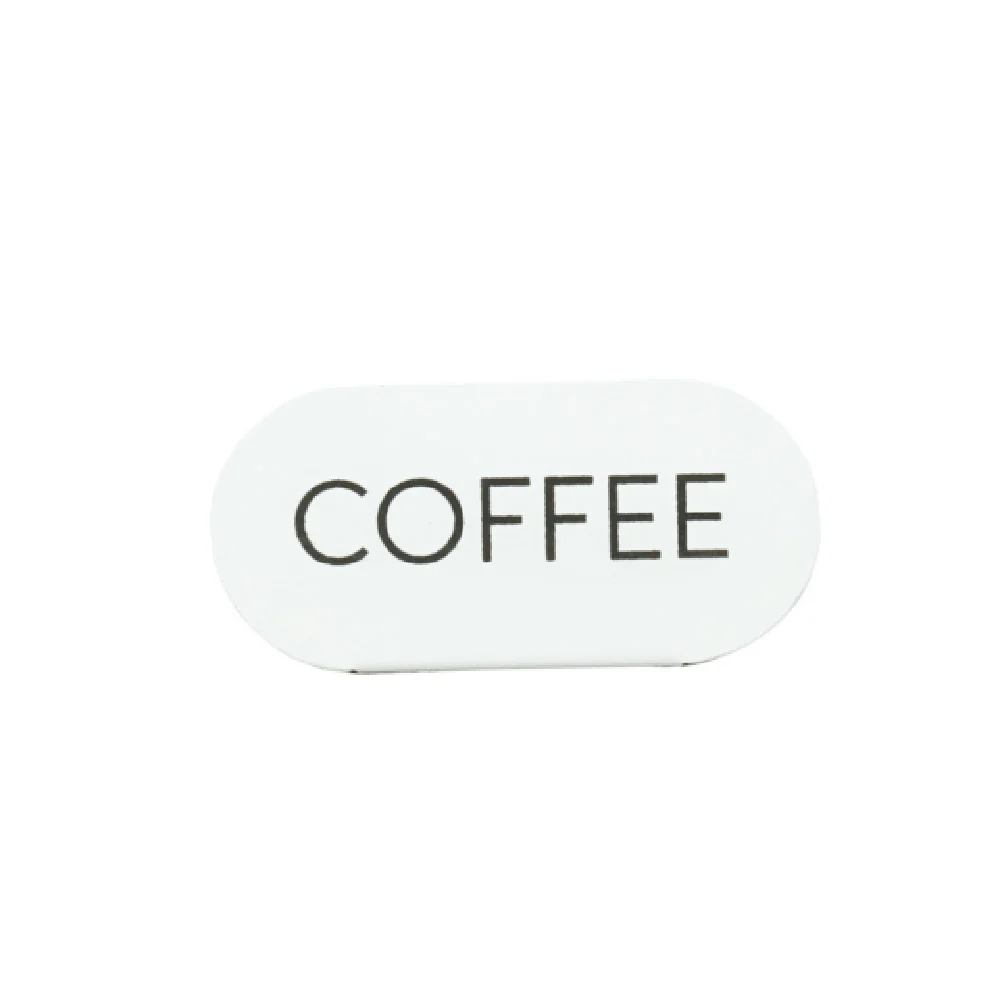 Cal Mil 23401-1-15 4.5 Inch Oval Tent Sign Coffee Metal Display