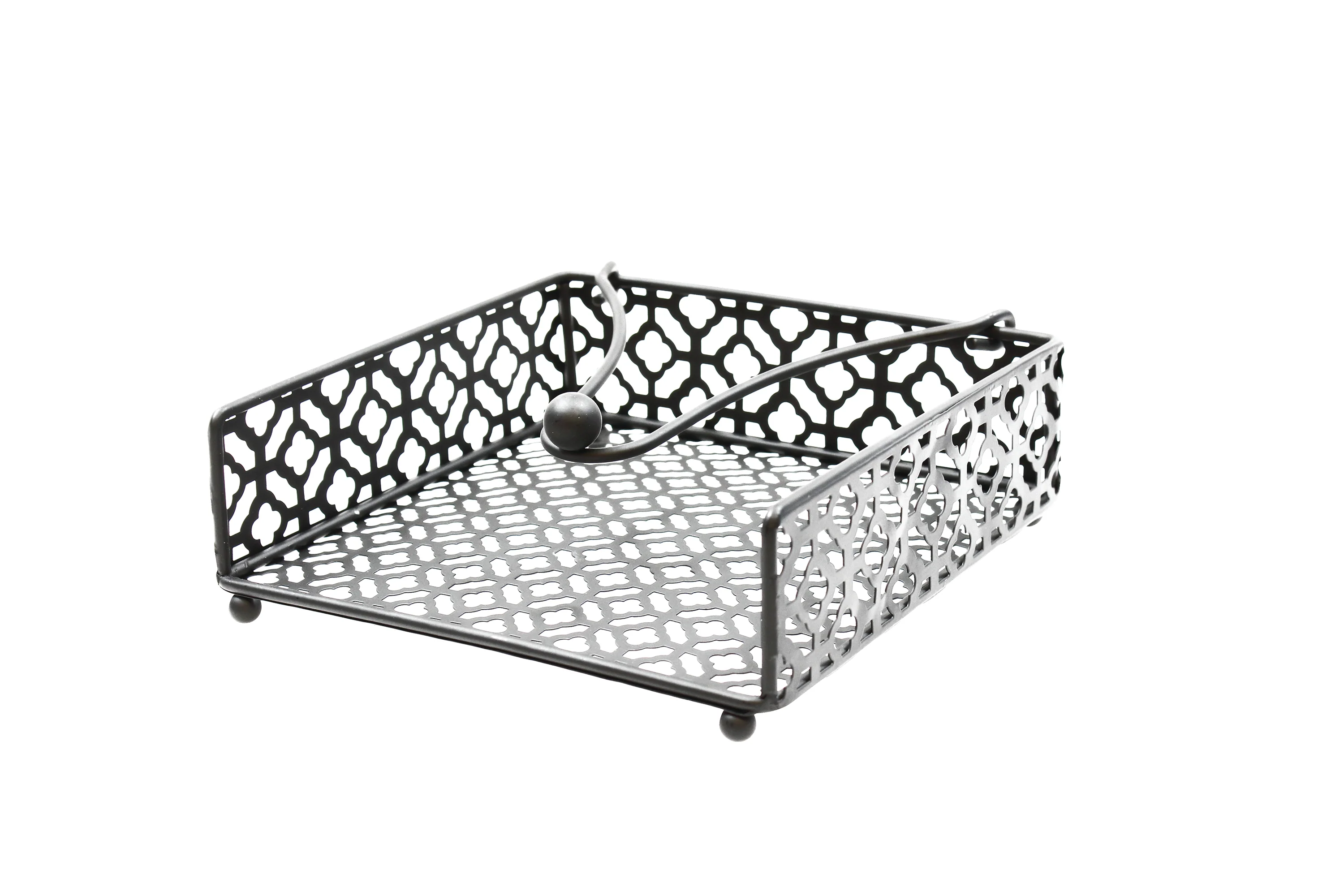 Tablecraft HNH772BK 7-1/4 Inch Square Napkin Holder Hand Wash Black Metal Tablecraft HNH772BK 7-1/4 Inch Square Napkin Holder Hand Wash Black Metal