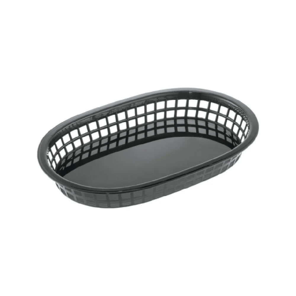 CAC China TTFB-10BK 10-7/8 Inch Oblong Basket with Polypropylene Black Finish