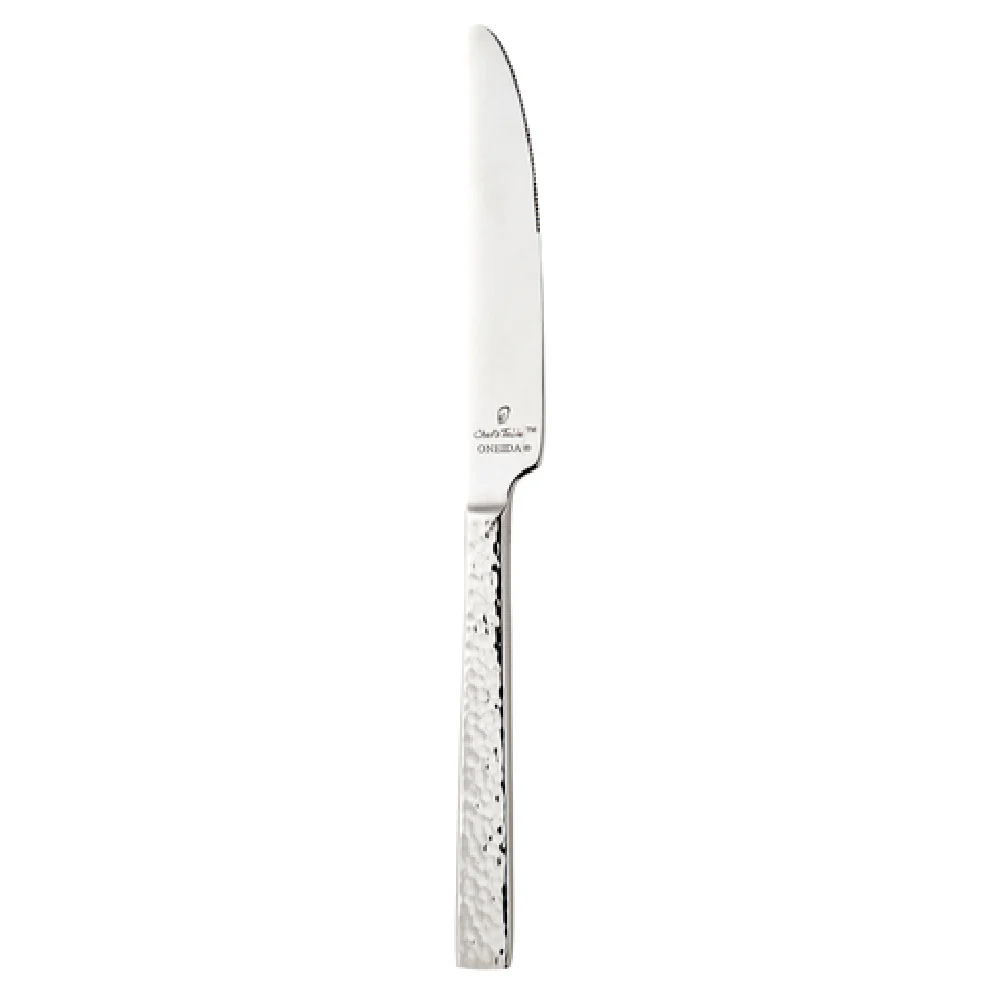 1880 Hospitality B327KDTF 9-1/2 Inch Dinner Knife Hammered Finish 18/0 Stainless Steel
