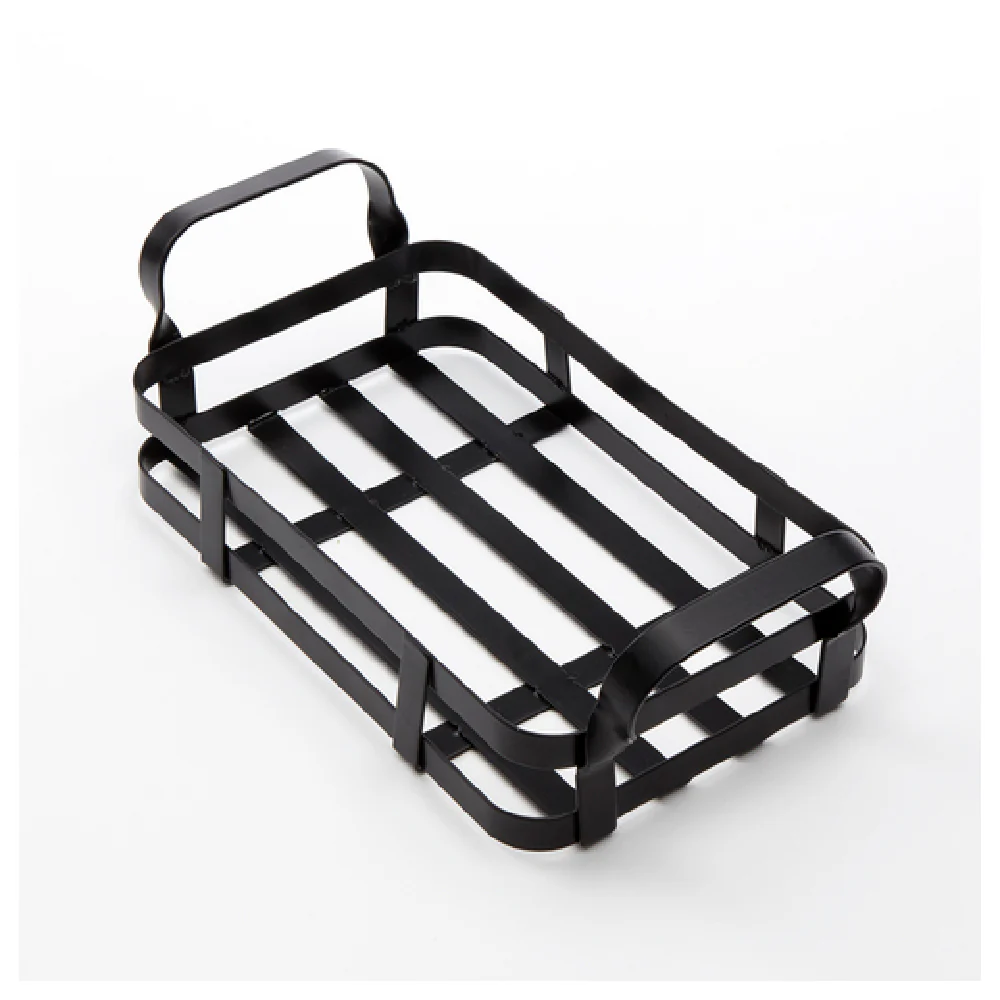 American Metalcraft BWC9 9 Inch Condiment Rack with Handles Black Metal