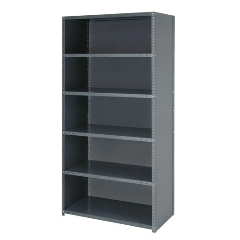 Quantum CL75-1236-6 36 Inch Closed Shelving Unit 22 Gauge Steel 6 Shelves