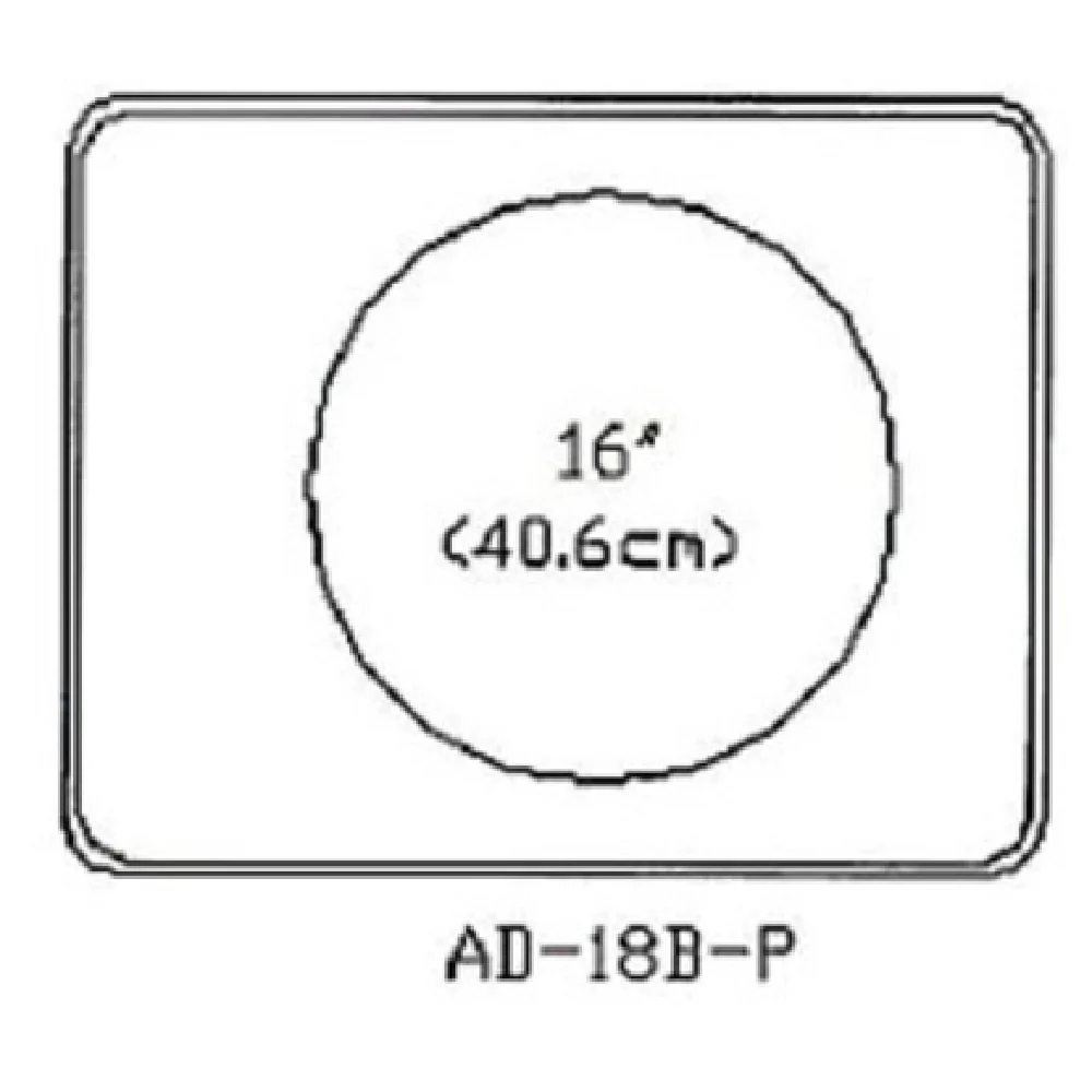 Atlas Metal AD-18B 26 Inch Adapter Plate with 16-1/2 Inch Inset Hole Stainless Steel Atlas Metal AD-18B 26 Inch Adapter Plate with 16-1/2 Inch Inset Hole Stainless Steel