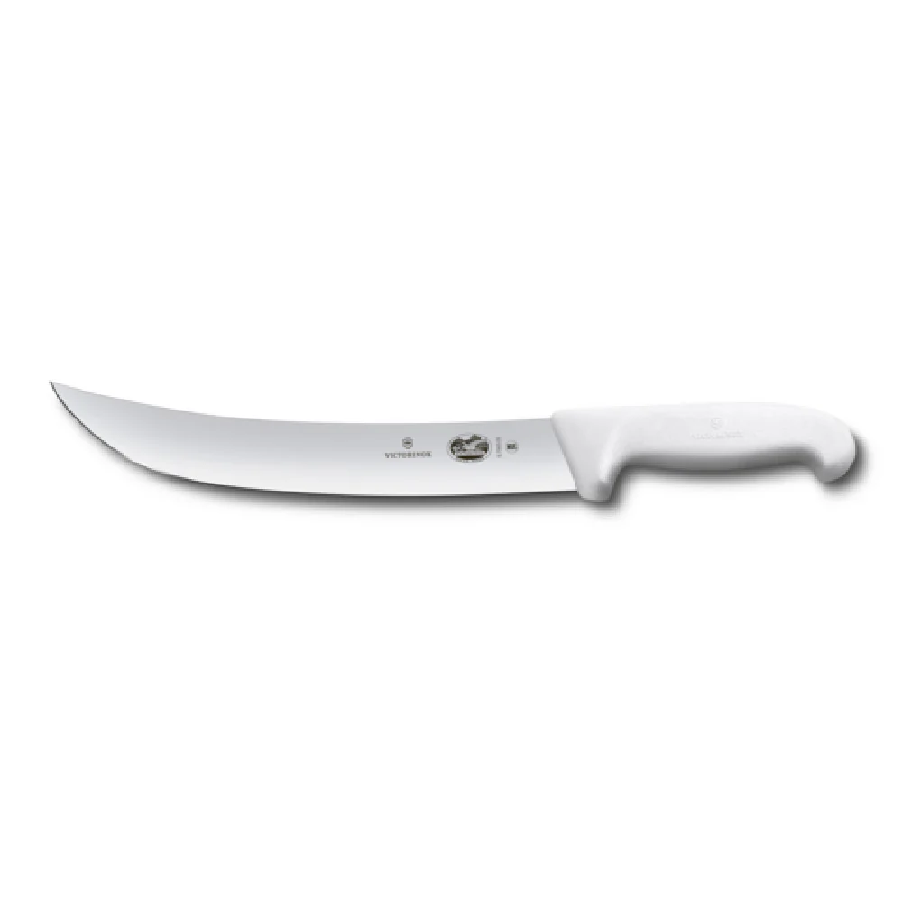 Victorinox 5.7307.25 10 Inch Blade Curved Knife White Fibrox Pro Handle