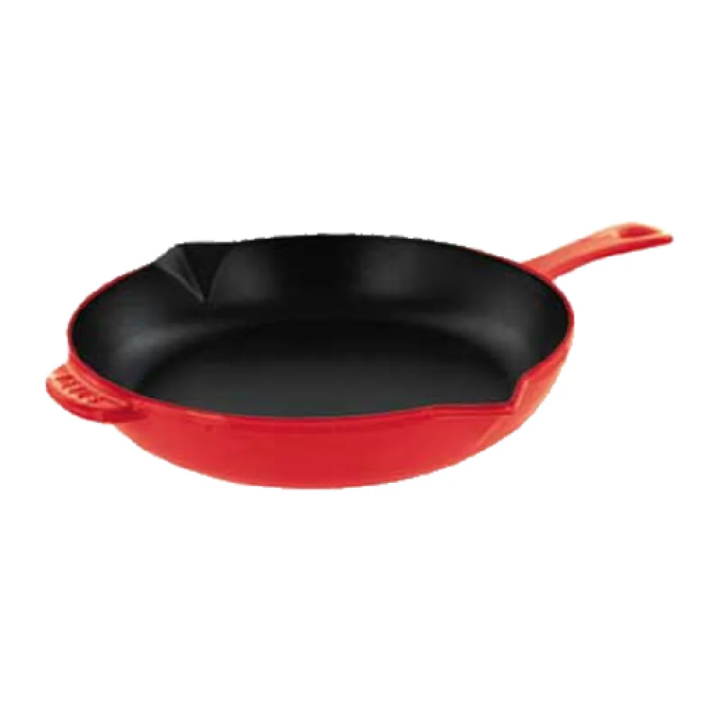 Zwilling 1223006 12 Inch Cast Iron Fry Pan with Pour Spout Dishwasher Safe