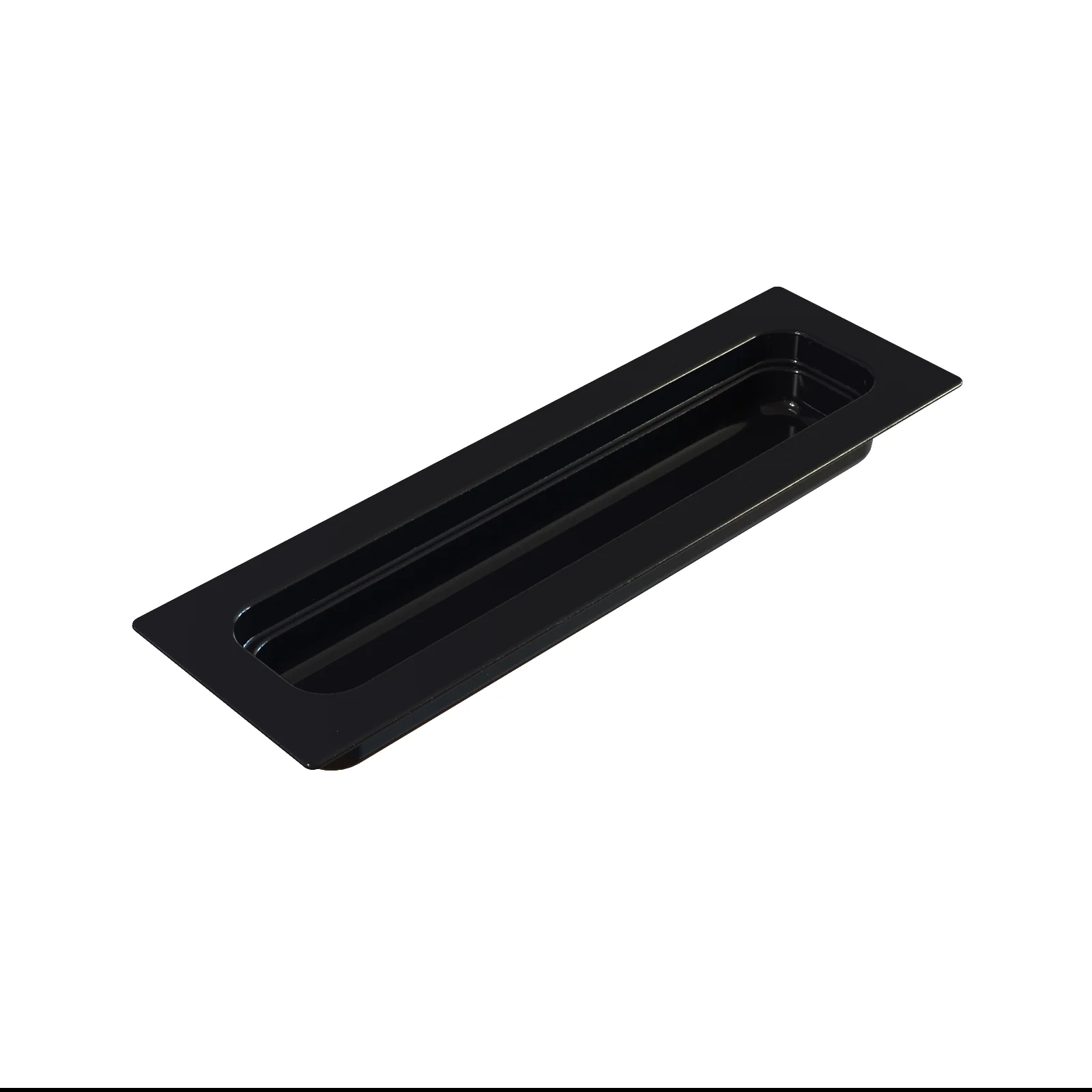 Tablecraft CW330BK 3 Quarts Cold Food Pan Half Size Long Aluminum Black