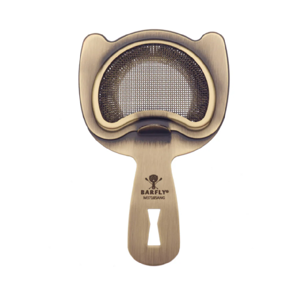 Mercer Culinary M37185ANG 6 Inch Bar Strainer Fine Mesh Heavy Duty Antique Gold Plated Mercer Culinary M37185ANG 6 Inch Bar Strainer Fine Mesh Heavy Duty Antique Gold Plated