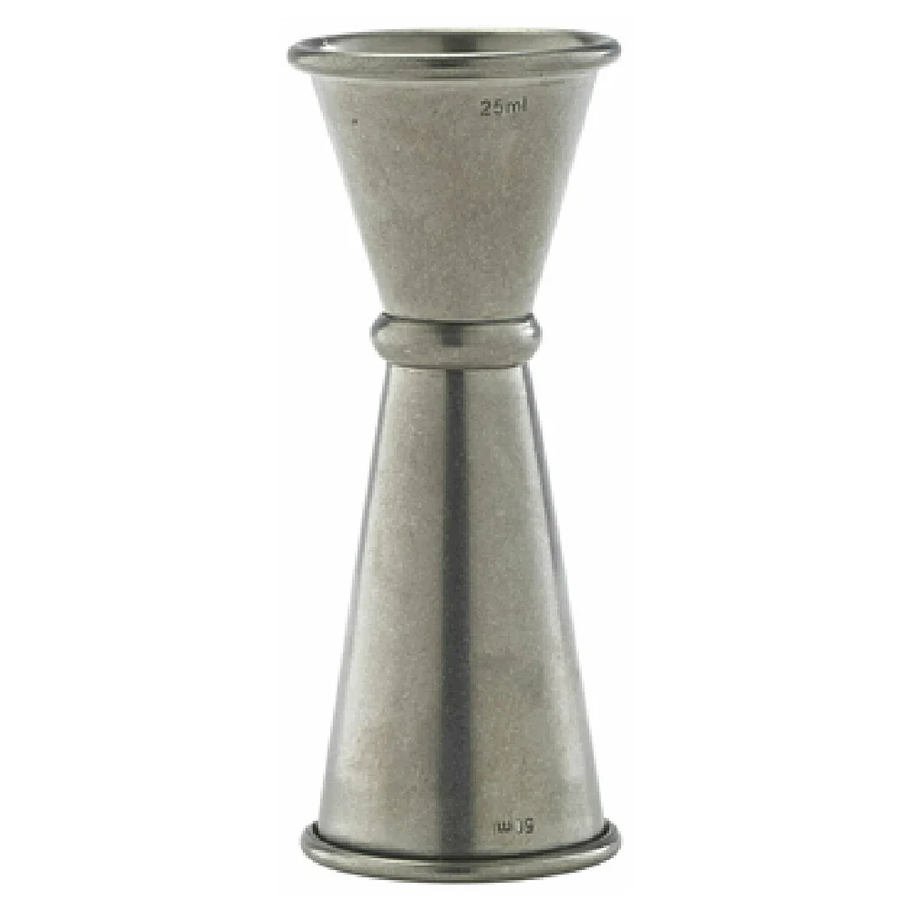 Steelite GWJIG2550V 1/2 Oz and 1-1/2 Oz Vintage Finish Jigger Stainless Steel