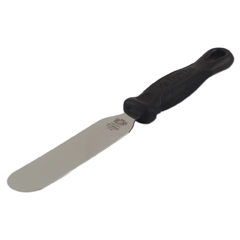 JB Prince U134 15 6 Inch Pastry Spatula Straight Polyamid Black Stainless Steel JB Prince U134 15 6 Inch Pastry Spatula Straight Polyamid Black Stainless Steel