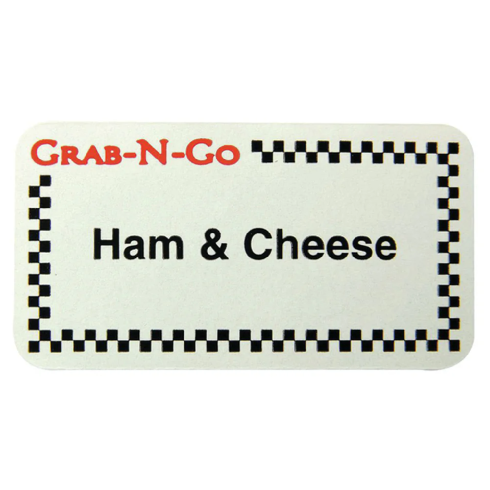 Hubert 32736 Grab-N-Go Food Label 